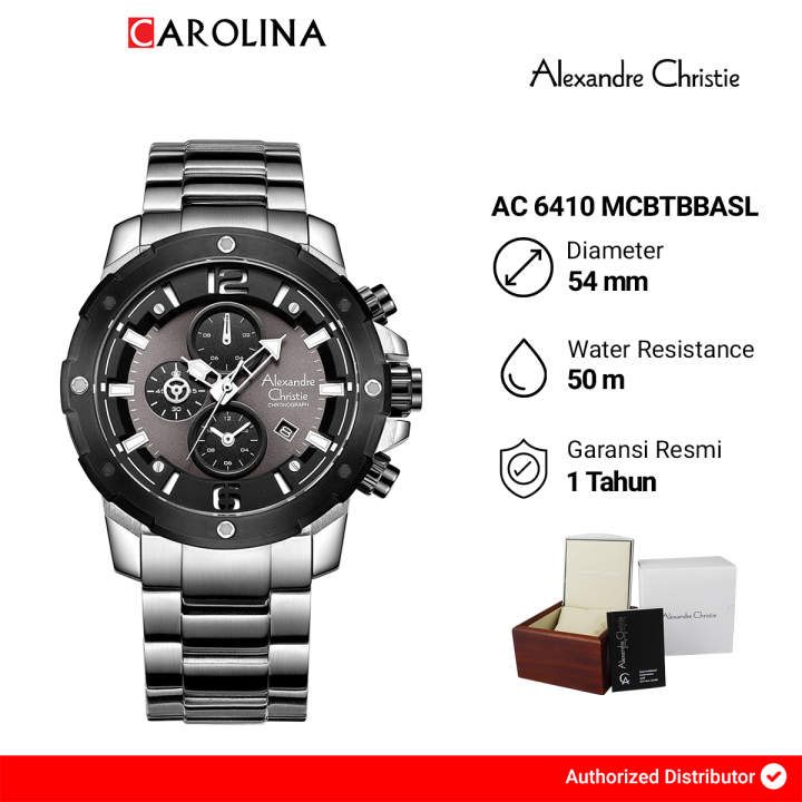Jam Tangan Pria Alexandre Christie Chronograph AC 6410 MCBTBBASL