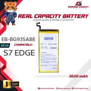 WIXEL Baterai EB-BG935ABE Samsung Galaxy S7 EDGE G935 G935F Double Power Original Batre Batrai Battery Ori Dual IC Protection Real Capacity Handphone HP