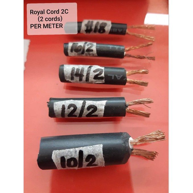 Royal Cord 2C 2 Wires Per Meter 18/2 16/2 14/2 12/2 10/2 Electrical ...