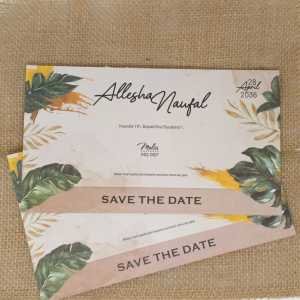 50 Pcs Undangan Pernikahan Murah Rustik Mewah Mq 97