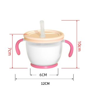 3 in 1 Kids Milk Cup with Straw Baby Kids Training Cup Learning Cup Cawan Susu Kanak 宝宝吸管杯牛奶杯学习