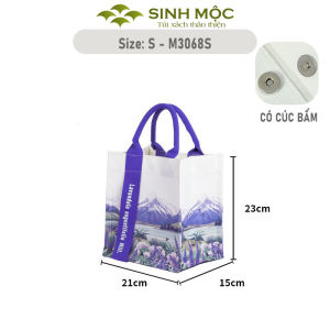 Túi xách nữ túi canvas túi đi biển túi du lịch - M3068 (Hoa Lavender)
