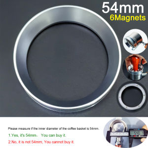 51/54/58mm Espresso Coffee Dosing Ring -Silver/Black Aluminum Dosing Funnel Fits 51/54/58/58.5mm Portafilter