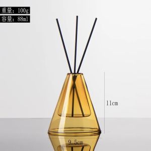 xpkQ Glass Candle Holder Household Triangular Fragrance-scenting Glass Bottle Candle Stand Diffuser Decorative Candle Holder R6P8Q