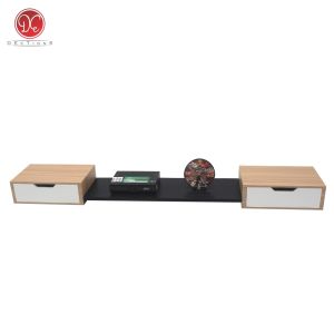 Rak TV Minimalis 2 Laci - Meja TV Tempel Dinding Aesthetic 120x20 cm