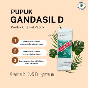 PUPUK TANAMAN DAUN HIJAU GANDASIL D KEMASAN PABRIK 100 GRAM