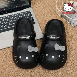 [Free Shipping] WomenS Summer Cute Kt Cat Indoor Home Non-Slip Outdoor EVA Thick-Soled Closed-Toe Clogs