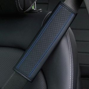 SPDD 1 Pcs Car Accessories Auto Interior Car Seat Belt Seat Belt Protection PU Leather Safety Belt Cover Seat Belt Padding Pad Shoulder Cushion Strap Safety Belt Shoulder Cover