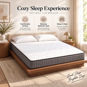 MILVIDAS Comfortable Bed Mattress Premium Quilted Soft Sleeping Mattress Breathable Padded Surface Supportive Thick Mattress for Bedroom Home Daily Sleep