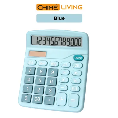 Nordic Colorful Large Display Calculator | 12 Digits Button Mechanical Office Stationery | Gift Set for Kids Party