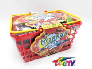 COFFEE PLAYSET COME WITH CUPS AND KITCHEN COLLECTION INCLUDED BASKET FOR TODDLERS AND KIDS GIRLS AND BOYS