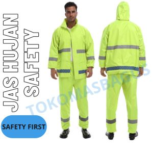 Jas Hujan Safety Setelan Mantel Outdoor Jaket Celana Dewasa 100% Anti Air