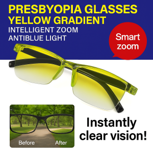 New Model Smart Zoom Gradient Presbyopia Reading Glasses HD Light Transmission Comfortable Face-Fitting
