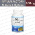 Natural factors, NAC N-Acetyl-L-Cysteine, 600 mg, 60 Vegetarian Capsules. 