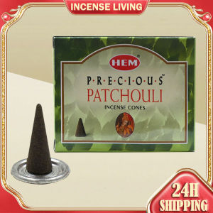 HEM Patchouli Incense Cones (10Pcs Per Box / with Holder) Original Imported From India