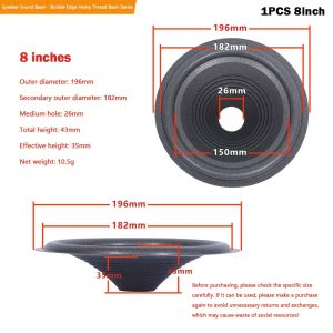 JIMEIXIAN01 1Pcs Foam Surround Speaker Woofer Paper Cone 4/5/6.5/8/10/12inch Threaded Voice Coil Repair Kit  Speaker Accessory for Home Theater Studio DIY System