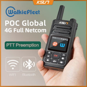 KSUN ZL10 Applicable To POC Zello App And Walkie Fleet App HT Walkie Talkie POC 4G Global SIM Handy Talky Wireless WiFi and Bluetooth Walkie Talkie 1Uint Two way radio HT