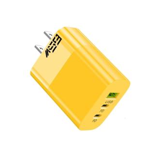 65W Type C + USB อะแดปเตอร์แบบพกพาเทคโนโลยีการส่งพลังงานที่พุ่งหัวได้อย่างรวดเร็วสำหรับแล็ปท็อปโทรศัพท์แท็บเล็ต