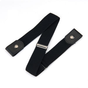 No Buckle Stretch Belt Elastic Waist Belt Comfortable Buckle-Free Elastic Belts for Jeans Pants