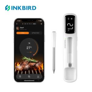 INKBIRD INT-11I-B Mini Wireless Meat Thermo-meter Rechargeable  305m Ultra Long Bluetooth Connection IP67 Waterproof Ideal for BBQ Grill Oven and Smoker