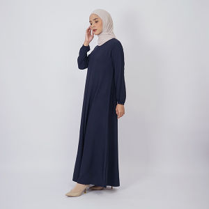 TUBITA - Alea Dress Navy Gamis Kondangan Abaya Polos
