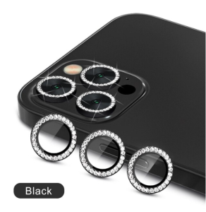 【✅SG Seller✅】RICHMENT Luxury Bling Diamond Tempered Glass Metal Camera Lens Protection Cover For iPhone17 Pro max iPhone 16 Plus iPhone 17 pro 16 15 14 13 Pro iPhone15 Pro Max iPhone14 13 12 iPhone13 iPhone15 Plus High quality Camera Lens screen protector