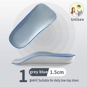 Yuoo 1.5-3.5CM Orthopedic Arch Support Insole Invisible Height Increasing Soft Elastic Light Weight Lift for Men Women Shoes Pads