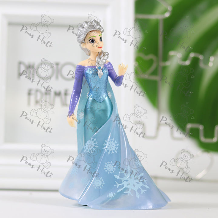 PuasHati Princess Elsa Cake Topper Cake Deco Kids Birthday Decorations