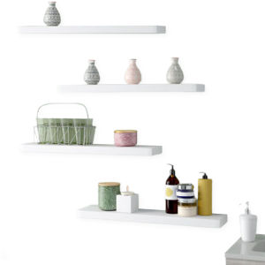 DEcTionS Set Rak Dinding Minimalis Gantung / Ambalan Melayang Paket Isi 4 Pcs Panjang 40 cm