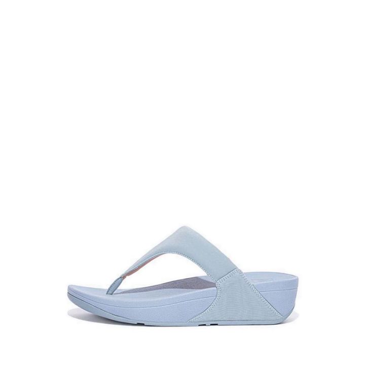 Fitflop Lulu Toe-Post Sandals - Pale Blue/Beige | Lazada PH