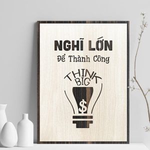 Tranh gỗ 3D cắt lớp – Nghĩ lớn để thành côngmột thông điệp mạnh mẽ nhắc nhở rằng mọi thành tựu vĩ đại đều bắt đầu từ một tầm nhìn táo bạo. Nếu bạn chỉ dám mơ nhỏ bạn sẽ mãi chỉ chạm tới những gì giới hạn.