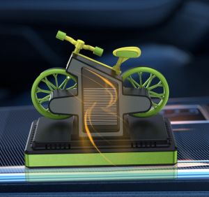 Parfum Pajangan Mobil Model Sepeda Berputar Otomatis Dengan Tenaga Matahari Untuk Aksesoris Mobil