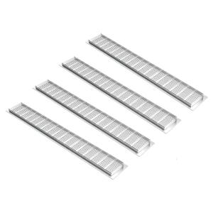 4pcs đục lỗ luồng không khí thông gió bao gồm hình chữ nhật Air Vent lưới tản nhiệt thông gió đồ nội thất tủ trang trí Bìa