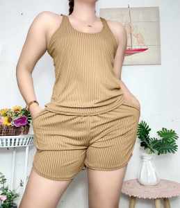 KNITTED HALTER TERNO SHORT FOR WOMEN (KNITTED SS)