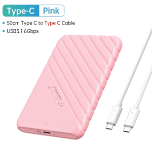 ORICO Hard Drive Enclosure 2.5 Inch Type-C USB3.1 SATA SSD Hard Drive Case 6 Gbps SSD HDD Tool-free UASP for Computer Accessorie