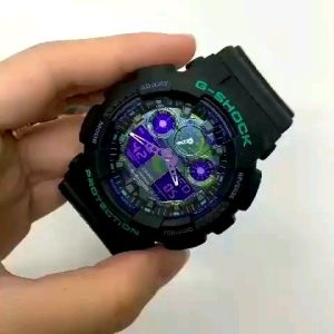 Jam Tangan Pria G Shock GA 100 GA-100BL-1A Auto Light Aktif Shock Resistant Water Resist Jam Tangan Sport Pria Olah Raga Keren