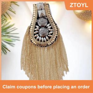【ZTOYL】 1PC thời trang handmade Vai đồ trang sức tua thạch epaulettes phụ kiện quần áo Trâm epaulet Vai trâm cài Quà Tặng
