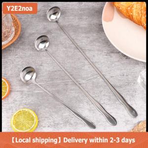 【Local shipping】 1Pc Stainless Steel Long Handle Stir Spoon Creative Ice Cream Dessert Scoop Cocktail Coffee Tea Mixing Spoon Flatware