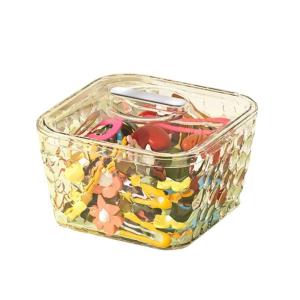 Thanh lịch và phụ kiện tóc tổ chức Hộp Kẹp Tóc lưu trữ hộp nhựa kết cấu cho phòng ngủ hoặc sử dụng tại văn phòng