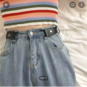 Thắt lưng chun thun co giãn cúc bấm 2 bên vải thun phối da - Dây nịt chun thun 2 bên cài tiện lợi eo nhỏ camcamvintage