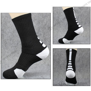 Tất chạy bộ cổ cao dày dặn vớ đá bóng thiết kế đơn giản tinh tế phù hợp cho cả nam và nữ chơi thể thao