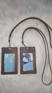 NAM TAG KULIT/ID CARD HOLDER KULIT/GANTUNGAN LEHER NAMA
