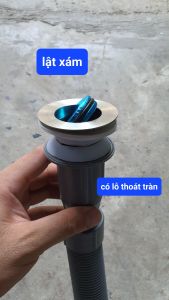 Bộ Xi Phông Xả Bồn Rửa Mặt Xả Lavabo Loại Lật Xám Ruột Gà Kéo Dãn Định Hình Mọi Tư Thế