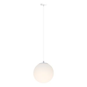 PRIMEPICKGLOBAL Warm Light Globe Pendant Light E27 White LED Pendant Lamp Modern Plastic Hanging Lamp Restaurant Decor