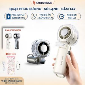 Quạt Hơi Nước Cầm Tay XUANDIAN Sò Lạnh Pin 6400mAh 199 Cấp Gió Làm Mát Nhanh Phun Sương Cấp Ẩm Dùng Liên Tục 20 Giờ Thiết Kế Nhỏ Gọn Tiện Mang Theo Khi Du Lịch Đi Làm Dã Ngoại Kèm Quà Tặng VIP Chạy Êm Phù Hợp Mùa Hè Nóng Bức