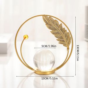 Eyre(Debut produk baru ★) Bola kristal besi perabot rumah tangga kabinet TV dekorasi kreatif pintu masuk ruang tamu ornamen desktop mewah ringan Iron crystal ball home furnishings TV cabinet creative decorations living room entrance desktop ornaments