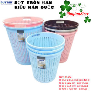 Sọt nhựa tròn đan Hàn Quốc -Nhựa Duy Tân Nhỏ/Trung/Lớn dùng làm sọt đựng đồ  Sọt Decor