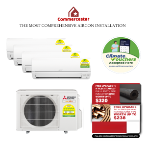 MITSUBISHI ELECTRIC STARMEX R32 SYSTEM 4 (INSTALLATION INCLUDED FREE UPGRADED MATERIALS)
