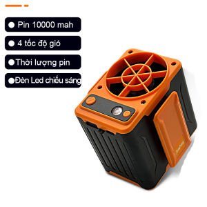 Quạt tích điện kiêm Sạc dự phòng 10.000 mAh và 20.000 mAh đeo cổ cầm tay đeo thắt lưng - Bảo hành 12 tháng