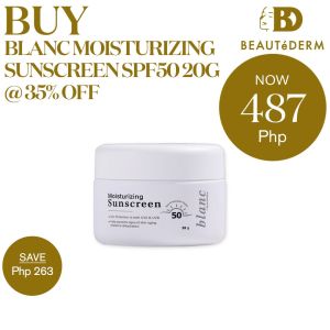 Beautederm Blanc Moisturizing Sunscreen Cream with SPF50 Sunblock 20g Promo